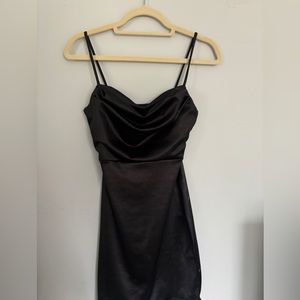 Simple black mini dress